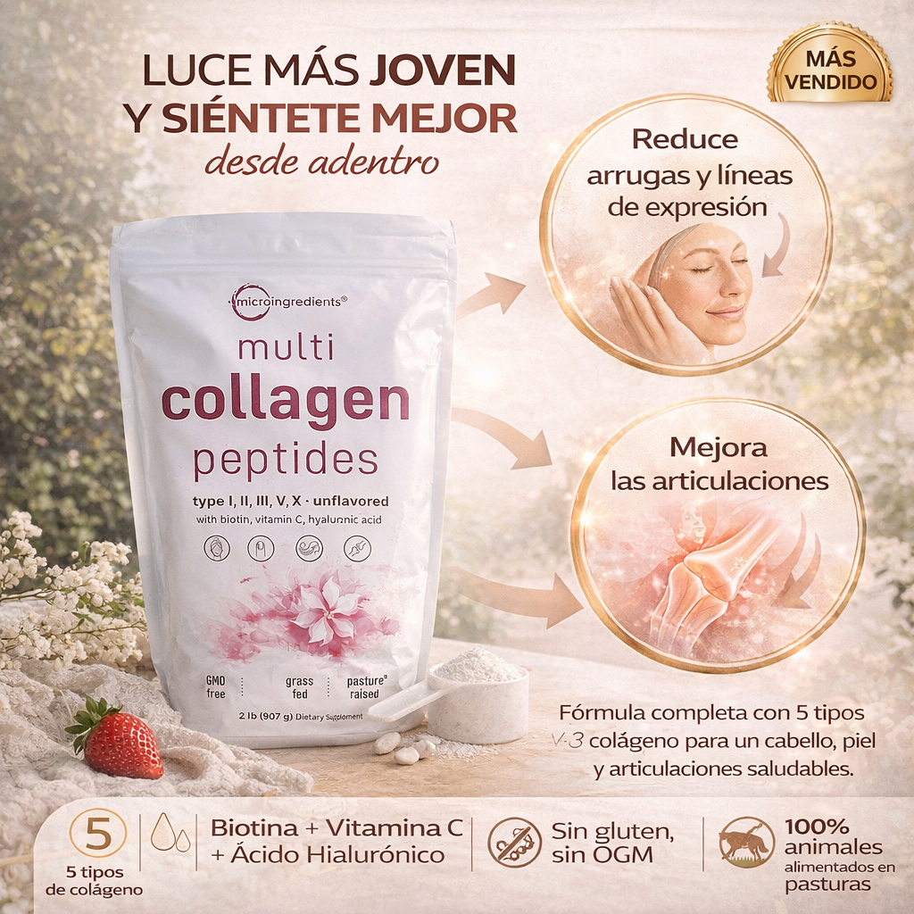 Multicollagen Peptides- Alivio, firmeza y belleza desde adentro.