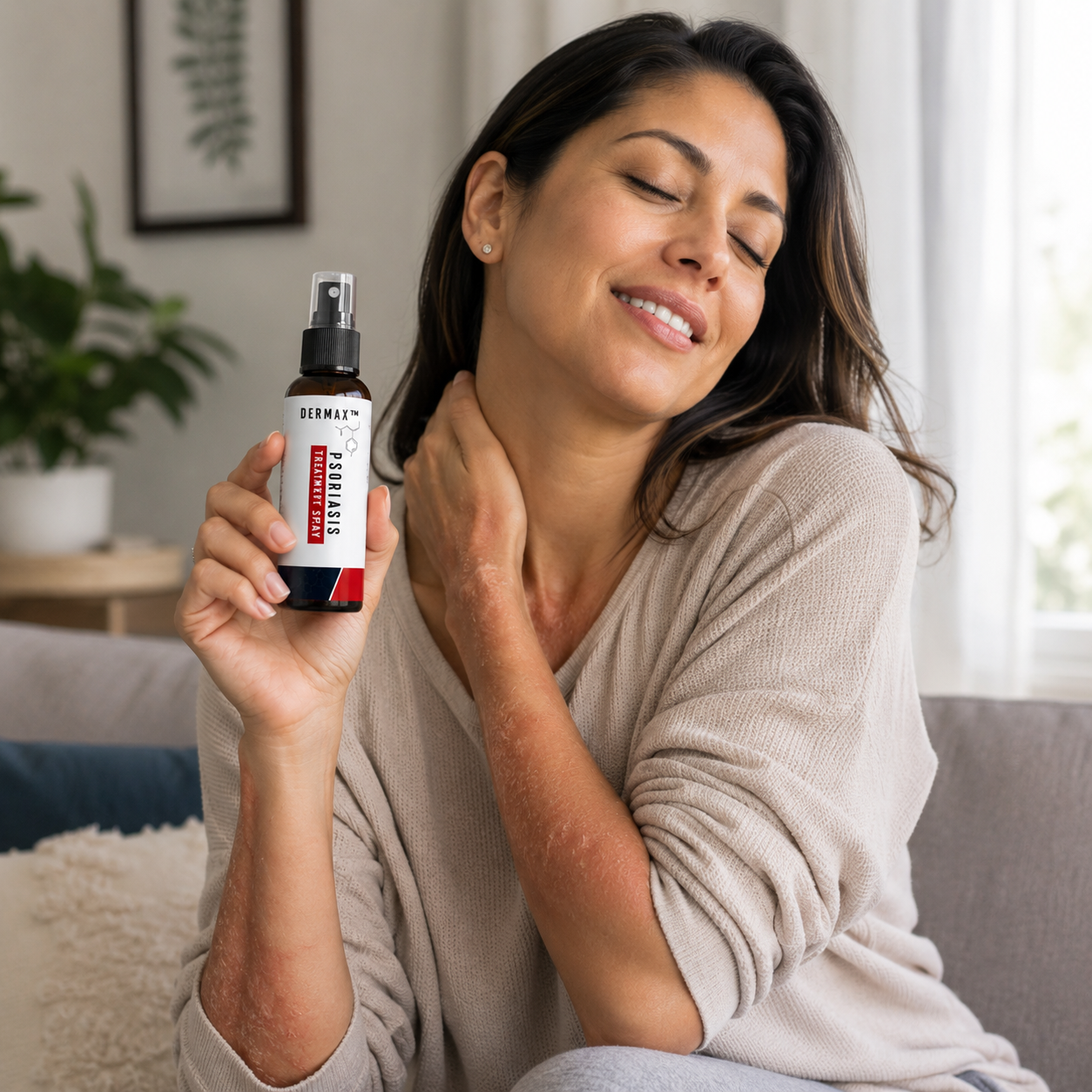 Psoriasis Spray- Alivio práctico para piel sensible e irritada