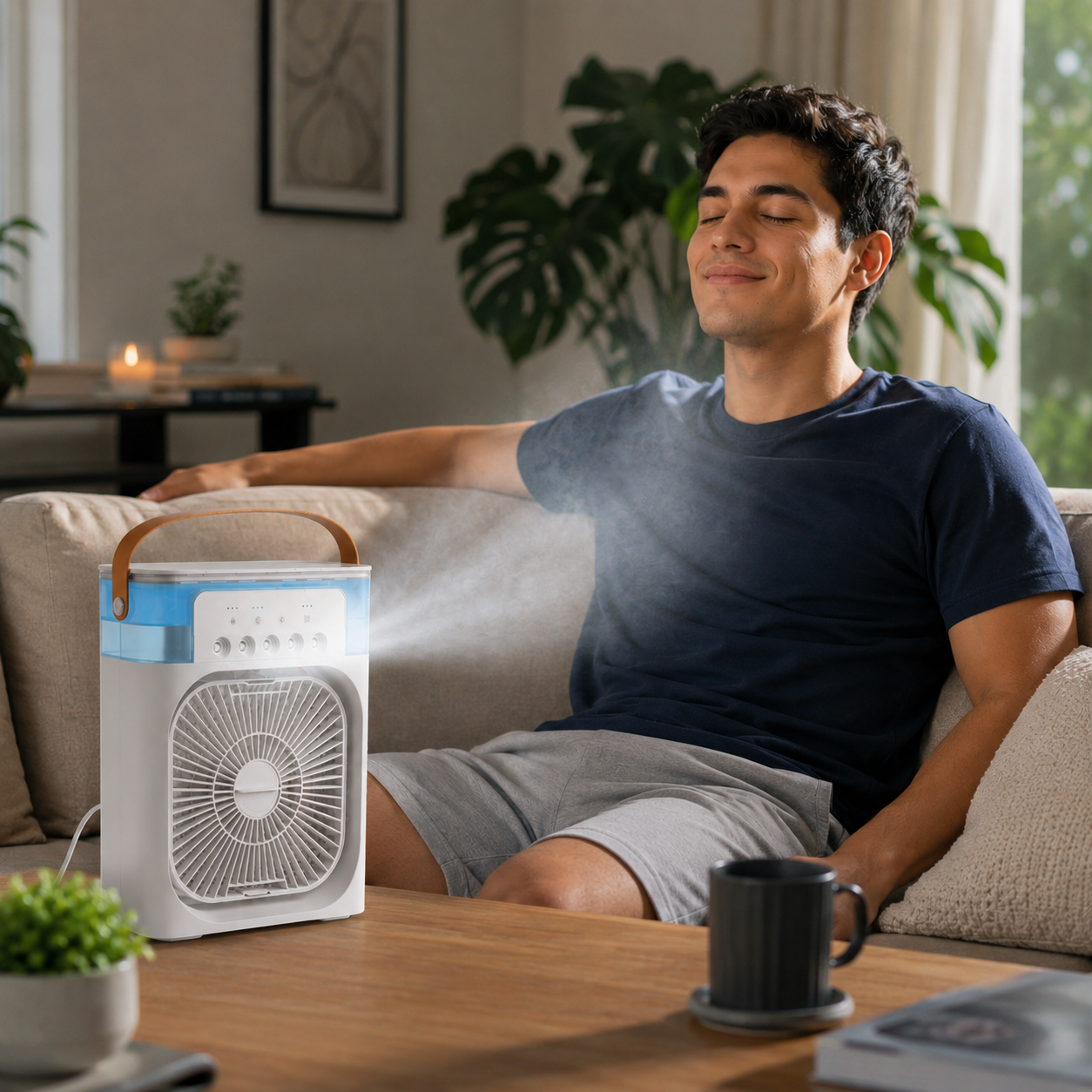 Ventilador De Aire Frio-Frescura personal para días y noches calurosas🌬️