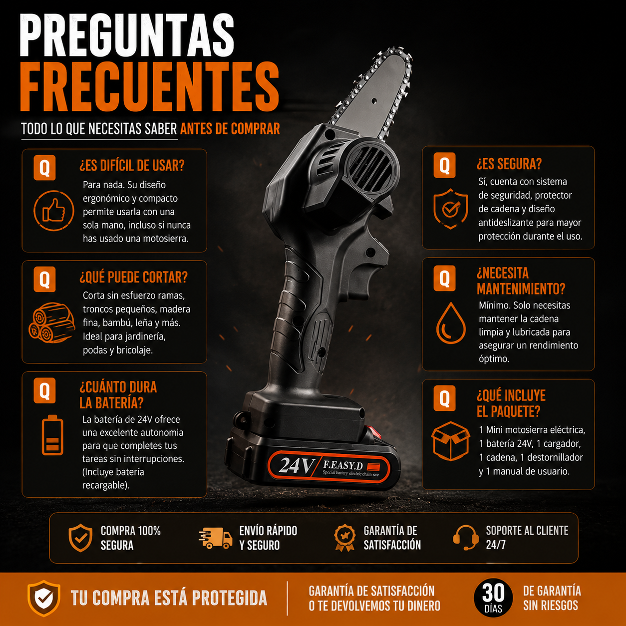 Mini Motosierra- Potencia compacta para cortar sin esfuerzo🪵