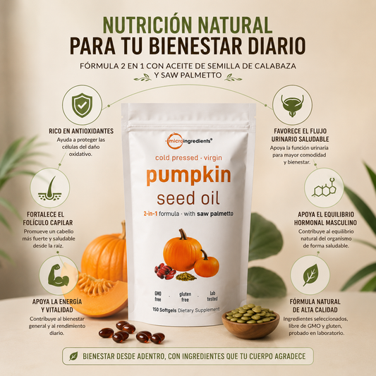Aceite de semilla de calabaza- Apoyo natural para cabello y bienestar diario🌿