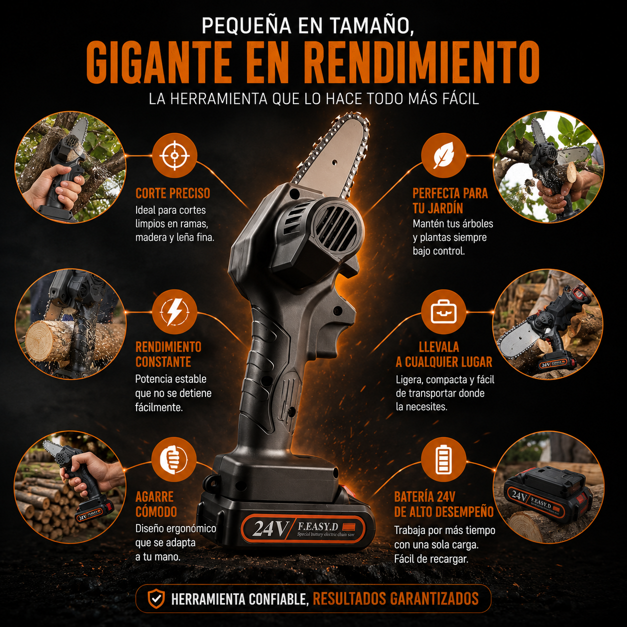 Mini Motosierra- Potencia compacta para cortar sin esfuerzo🪵