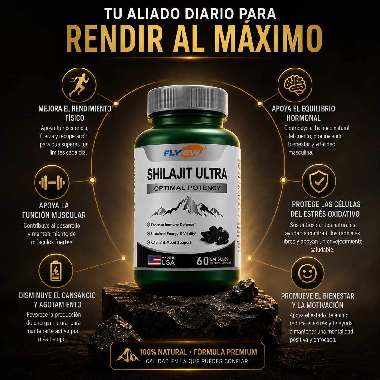 Shilajit Ultra Premium-Energía y enfoque para hombres exigentes