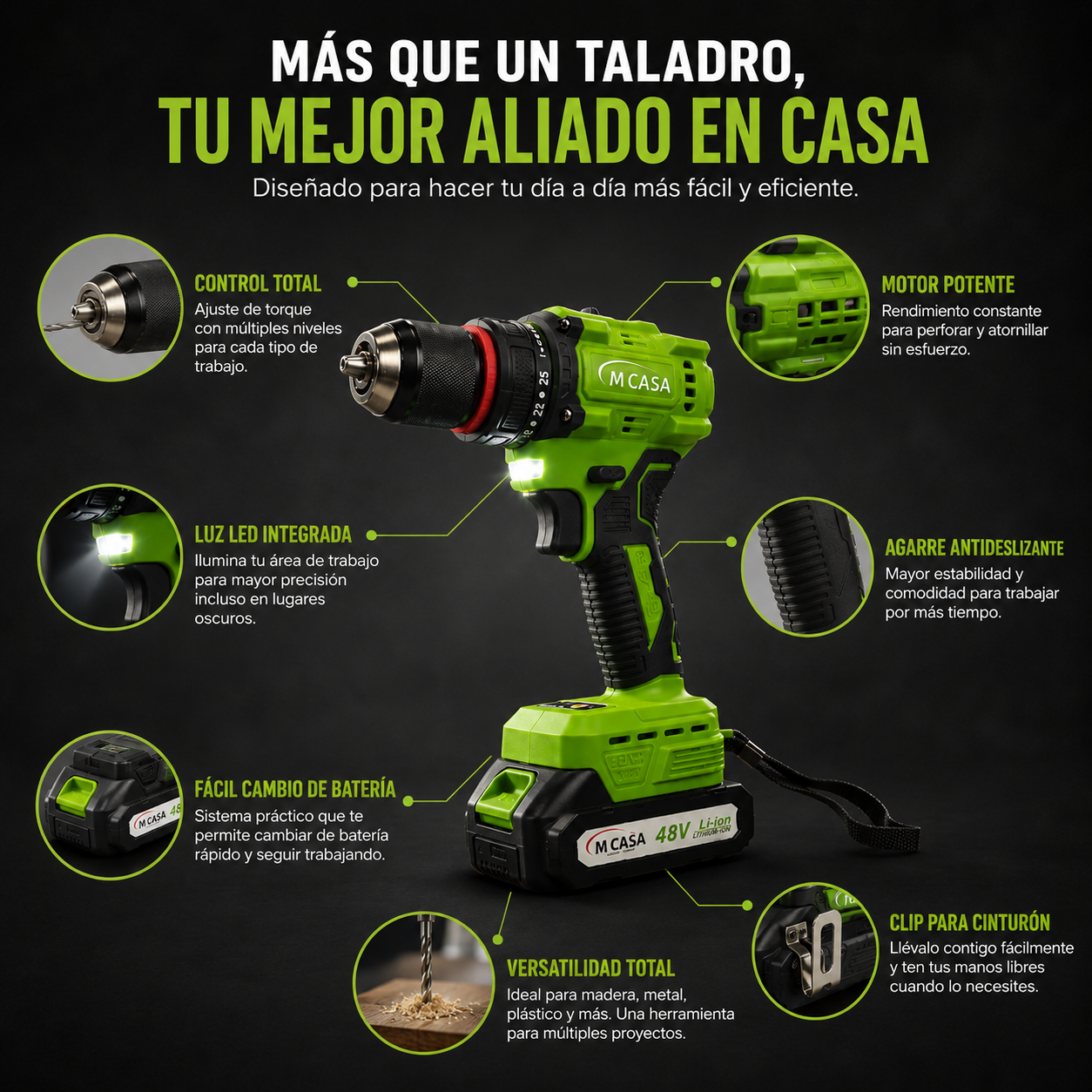 Taladro- Potencia inalámbrica para resolver todo en casa🧰