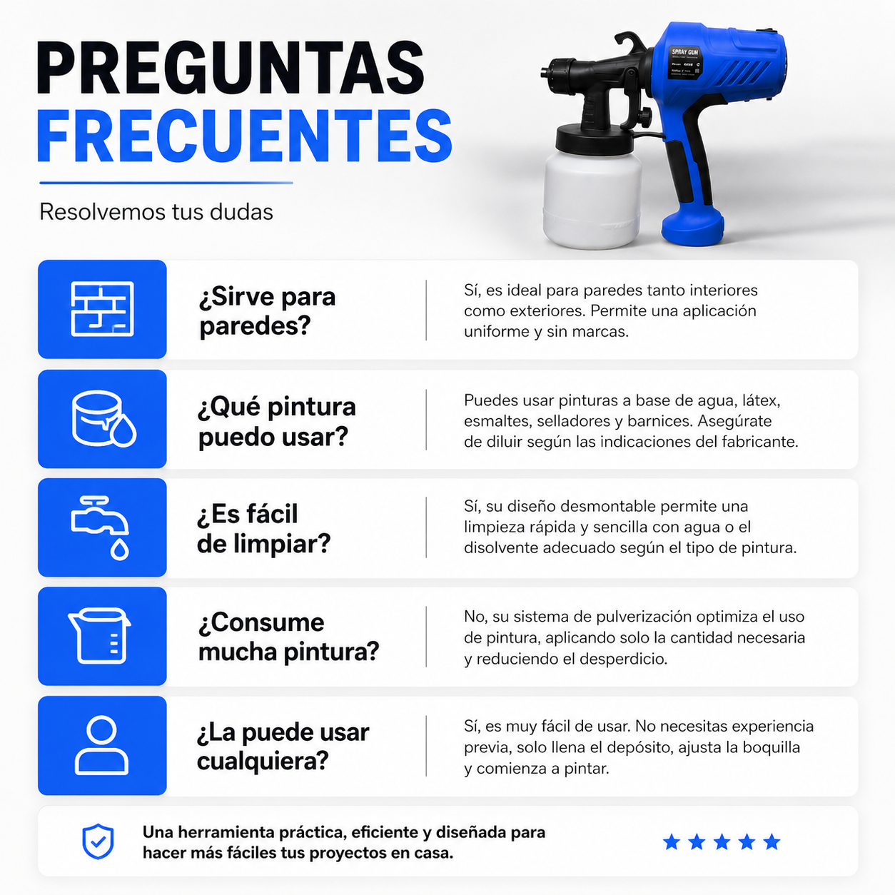 Pistola de Pintura-Dale nueva vida a tu hogar fácilmente