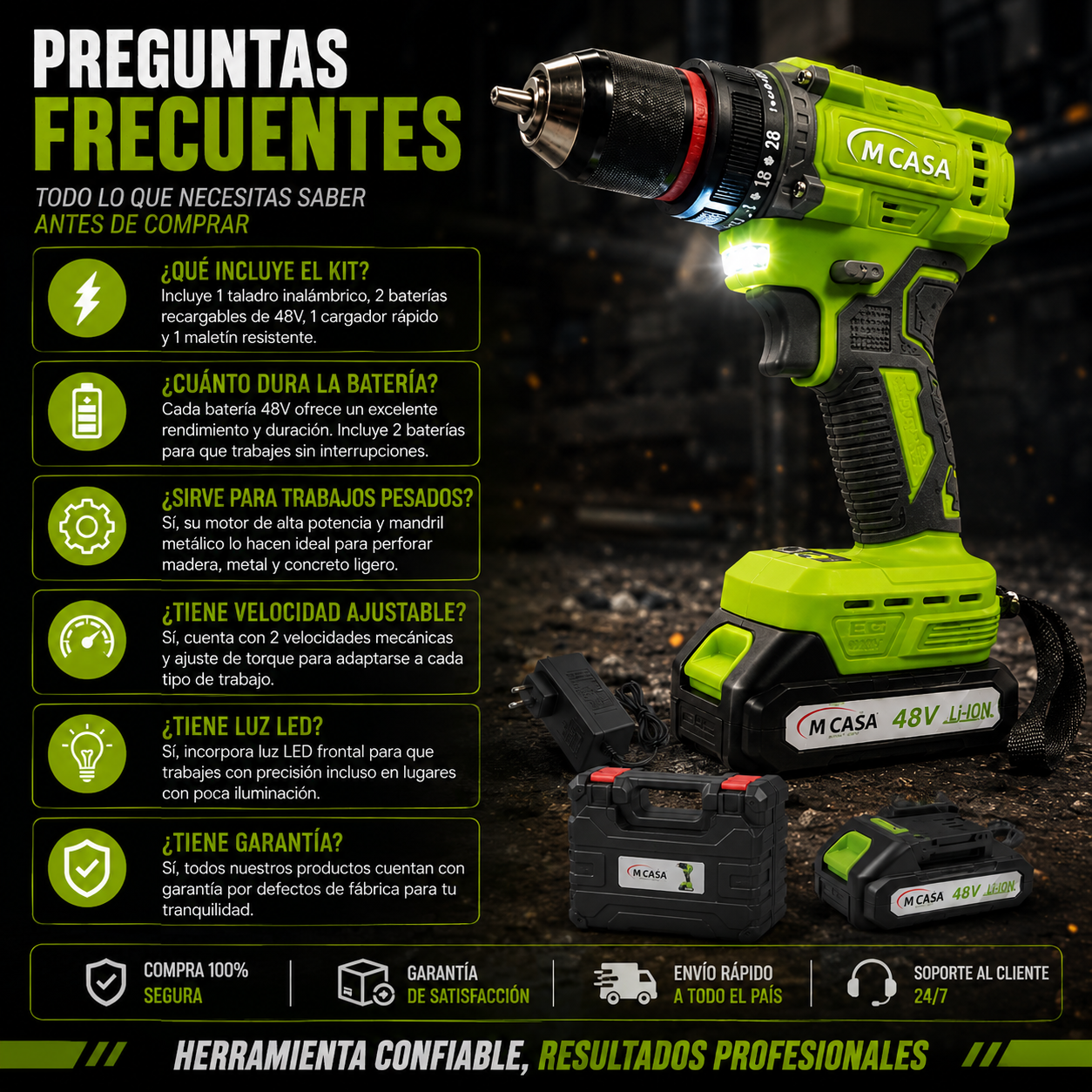 Taladro- Potencia inalámbrica para resolver todo en casa🧰